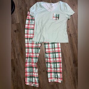 Busy Bees Smocks • Plaid PJ Set